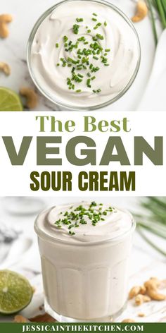 the best vegan sour cream recipe in a glass jar