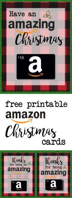 an advertisement for christmas cards with the words, have an amazing christmas and free printable amazon