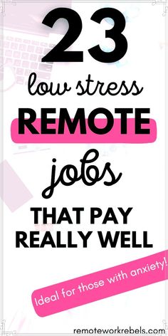 23 low stress remote jobs that offer high pay and a slow paced work day. Best work from home jobs for anxiety sufferers, no degree required. Enjoy a chilled work from home career with these online jobs that pay really well. Online Jobs For Students, Best Work From Home Jobs, Work From Home Careers, Virtual Assistant Jobs, Proofreading Jobs, Legit Work From Home, Research Skills, Student Jobs, Jobs Hiring