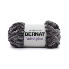 a ball of yarn with the words bernat written in black and white on it