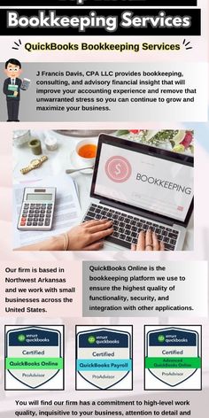 an advertisement for bookkeeping services