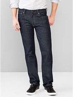 1969 straight fit jeans (dark blue wash) | Gap Gap Classic Jeans For Fall, Casual Slim Fit Selvedge Bottoms, Classic Gap Bottoms With Five Pockets, Gap Classic Dark Wash Jeans, Classic Dark Wash Gap Jeans, Gap Classic Medium Wash Jeans, Classic Gap Jeans In Medium Wash, Classic Gap Denim Bottoms, Classic Medium Wash Gap Jeans