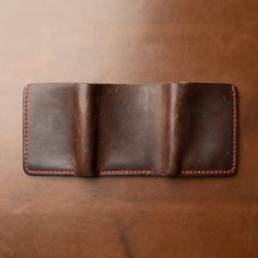 Leather Trifold Wallet - Horween Heritage Brown - Popov Leather Brown Leather-lined Trifold Wallet, Brown Trifold Wallet With Card Slots, Trifold Wallets With Card Slots For Daily Use, Brown Trifold Card Holder, Foldable Bifold Wallets For Daily Use, Foldable Bifold Wallet For Daily Use, Trifold Wallet With Interior Card Slots For Everyday Use, Trifold Wallet With Interior Card Slots, Red Trifold Travel Wallet