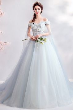 Blue Spring Ball Gown For Debutante Ball, Spring Blue Ball Gown For Debutante Ball, Blue Ball Gown For Debutante Ball In Spring, Light Blue Dresses For Spring Debutante Ball, Light Blue Dress For Debutante Ball In Spring, Blue Floral Print Evening Dress For Wedding, Spring Floor-length Ball Gown For Debutante Ball, Light Blue Floor-length Evening Dress For Spring, Spring Banquet Wedding Dress