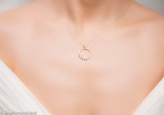 14k solid gold dainty necklace as a bridal necklace...Perfect Gift for women... It is in 14k solid gold that means it will be with you forever... ♡ ► FEATURES; Material Options: 14k White Gold-14K Rose Gold-14K Yellow Gold Gemstone: 3*4mm + 4*3mm+5*2mm shiny cz stones ► HOW TO ORDER; Please select your preffered material and length from the menu while adding to card. Please write your preffered name as a note during check out. ► PROCESSING & SHIPPING ❥We ship to worlwide, please check curren Simple Rose Gold Necklace For Wedding, 14k Gold Minimalist Jewelry As Bridesmaid Gift, Rose Gold Choker Necklace, Gold Dainty Necklace, Bridal Statement Necklace, Necklace Minimalist Jewelry, Country Rings, Dainty Gold Necklace, Necklace Minimalist