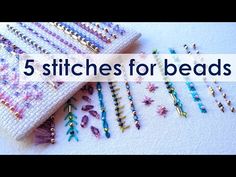 the words 5 stitches for beads are shown