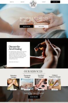 an image of a website design for a nail salon