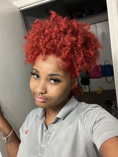 Natural Hair Ginger, Hair Ginger, Ginger Hair Color, Girls Natural Hairstyles, Dyed Natural Hair, Natural Wigs, Pretty Hair Color, Hair Appointment, Natural Hair Braids