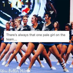 there's always that one pale girl on the team and you better know it