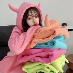 Winter Fleece Hoodie, Sweatshirt Women Casual, Best Friend Match, Devil Horns, Orange Hoodie, Loose Hoodie, Embroidery Hoodie, Womens Sweatshirts Hoods, Hoodie Jumper