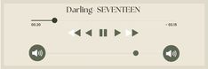 an image of a music player with the words daring seven on it's side