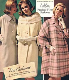 60s Winter Fashion, Fashion 1960s, Vintage Winter, 1960s Fashion, Moda Vintage, Coat Outfits, 60s Fashion, Winter Coats