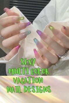 Sexy Multi Color Vacation Nail Art: Vacation Nails, Trendy Summer Nails, Fun Spring Nails, Summer Nail Ideas, July 4th Nails Designs, Rainbow Nail Art Designs, Pride Nails Designs, Summer Nail Ideas, Two Color French Tip Nails, Pride Month Nails, Europe Summer Nails, Patriotic Nail Designs, Sun Nails, College Graduation Nails, Subtle Pride Nails, Short Classy Nails, Bi Pride Nails, Europe Summer Nails, Hibiscus Flower Nails, Dominican Nails, Hawaiian Flower Nails, Hawaiian Flower Nails Acrylic, Hibiscus Nail Art, Tropical Nail Designs, Mexican Style Nails, Spring Stiletto Nails, Summer Almond Nails, Hot Summer Nails, Black And White Nails, Square Nails, Black Nail Sets, Black French Nails, Nails, Milky French pedicures, Light pink Nails, Square nails, Funky Nails, Glitter nails.