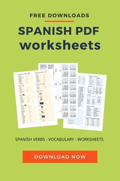 spanish worksheets for kids and adults with the text, free printables