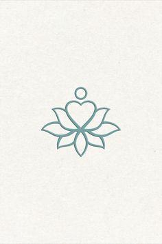 a lotus flower with a heart in the middle