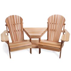 a group of wooden chairs sitting next to each other on top of a white background