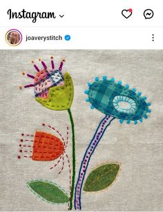 an embroidered flower is on the back of a t - shirt that says instagram