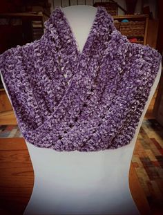 This is a beautifully crocheted gray orchid velvet infinity scarf (or mobius scarf). This velvety soft scarf is approximately 8"x 15" with a simple twist in the design. Wrap your neck in a soft, warm cowl scarf to keep that winter chill away. Be sure to hand wash only and hang to dry. All of our items are handmade with love! Mobius Scarf, Velvet Yarn, Handmade Table Runner, Soft Scarf, Cowl Scarf, Quilted Wall Hangings, Purple Velvet, Soft Blankets, Infinity Scarf