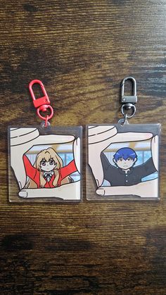 Taiga and Ryuuji version of our finger cam series designs! (epoxy coated keychain version) Epoxy keychains are coated and have a smooth domed side. Don't forget to peel the film off the flat side! Taiga And Ryuuji, Epoxy Keychains, Providence Ri, Cute Kawaii, Keychains, Anime Boy, Don't Forget, Electronic Accessories, Purses And Bags