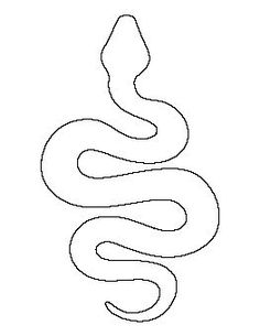 a black and white line drawing of a snake