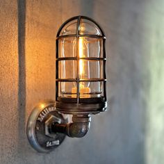 a light that is on the side of a wall