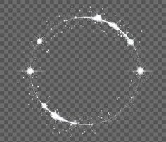 a circle with sparkles on a transparent background