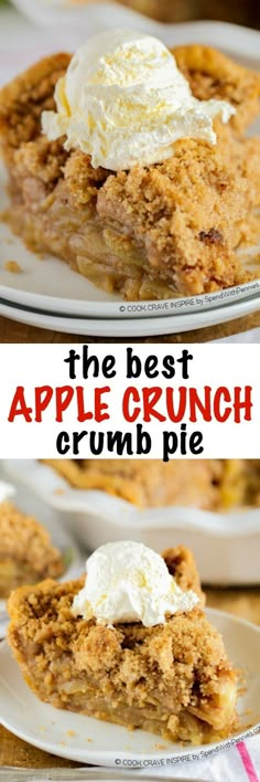 the best apple crunch crumb pie