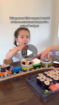 @twolittlebaos on Instagram: "Sushi train at home is better anyway 🍣🚂🤣

#kidsmeal
#sushitrain
#justforfun
#kidsactivities
#ikeahack" Sushi Train At Home, Sushi Train, Diy Sushi, Sushi Party, Toy Train, Food Presentation