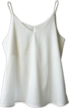 White Stretch V-neck Camisole, Fitted V-neck Solid Color Tank Top, Solid Color Cami Top With Built-in Bra, White V-neck Vest Top, V-neck Solid Color Tank Top For Summer, Solid Color V-neck Tank Top For Summer, Stretch V-neck Vest Top, Elegant V-neck Plain Tops, Solid V-neck Summer Top