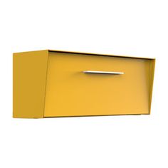 an image of a yellow drawer on a white background that looks like something out of the box