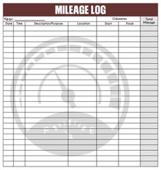 mileage log template for employees to use in the company's office or home