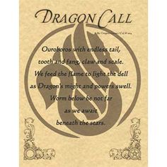 Dragon Call poster - Wiccan Place Witchcraft Spell Books, Witch Spell Book, Pagan Witch, Wiccan Spells, Spells Witchcraft, Mystical Creatures, Magic Spells