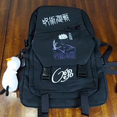 Gojo Satoru Backpak Brand New Casual Black Backpack For Back To School, Casual Black Backpack For Streetwear, Pencil Drawings For Beginners, Wet Dry Bag, Sequin Backpack, Bling Bags, Fun Vid, Ochako Uraraka, Plush Backpack