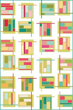 an abstract pattern with squares and rectangles