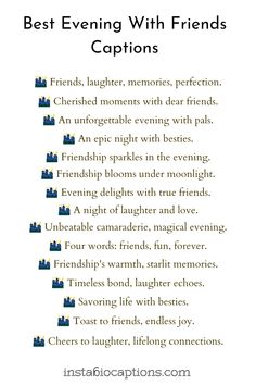 Celebrate the magic of friendship with our collection of heartwarming Evening Vibes Quotes for best friends. Share the love, laughter, and special moments that make your bond truly extraordinary. Let these quotes inspire your evening chats and create unforgettable memories together. 🌟 #FriendshipQuotes #EveningVibes #BestFriends Great Evening Quotes Friends, Navratri Captions With Best Friend, Caption For Enjoyment With Friends, Mood Fresh Quotes, Vibe With Friends Quotes, Crazy Captions For Friends, Short Quotes For Your Best Friend, Friends Vibes Quotes, Caption For Memories With Love