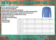 the long sleeve t - shirt is available in multiple colors and sizes, including blue