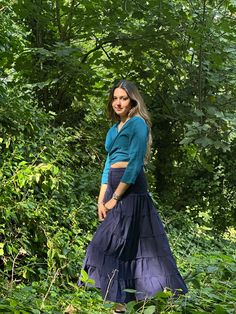 Long Flare Skirt with elastic hip to hug your curves Stretch Midi Skirt With Ruffles, Bohemian Stretch Gathered Skirt, High Waist Gathered Skirt For Fall, Fitted Tiered Cargo Skirt For Summer, Bohemian Stretch Pleated Skirt, Solid Bohemian Ruffled Skirt, Long Flare Skirt, Boho Rock, Flare Skirt