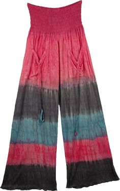 Wide Leg Palazzo Fashion Yoga Pants - A city-chic bohemian palazzo pants style.  Made from super soft, stretchy, comfortable luxurious material, cotton blended fabric, these wonderful pair of pants are a joy to own and wear. #tlb #SplitSkirtsPants #Yoga Multicolor Wide-leg Harem Pants For Summer, Multicolor Wide Leg Pants For Summer Loungewear, Bohemian Stretch Wide Leg Pants, Summer Wide-leg Yoga Pants With Pockets, Summer Yoga Pants With Pockets, Summer Wide-leg Relaxed Fit Yoga Pants, Summer Relaxed Fit Wide-leg Yoga Pants, Relaxed Fit Wide-leg Summer Yoga Pants, Spring Festival Cotton Yoga Pants