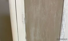 a white door with some paint on it