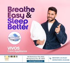 The #VIVOS Care Appliance is an innovative solution for sleep apnea and is designed to keep your airways open while you sleep, effectively reducing episodes of sleep apnea. #oralappliance #HeritageDental #Montgomeryville #PA Tysons Corner Virginia, Dental School