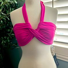 Brand New Nwt Seafolly Women's Standard Bandeau Halter Bikini Top Swimsuit, Eco Collective Hot Pink Size 10 Usa. Considering All Offers! Beachwear Bandeau Halter Top For Swimming, Halter Neck Tube Top For Pool And Beach Season, Fitted Strapless Halter Top For Beach, Fitted Strapless Swimwear For Beach Party, Fitted Bandeau Tankini For The Beach, Strapless Halter Top For Beach Season Swimming, Beachwear Halter Neck Tube Top For Beach Season, Bandeau Halter Top For Beach, Bandeau Halter Top For Beach Season