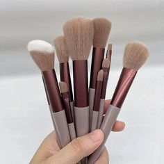 Introducing our versatile and essential 13-Piece Makeup Brush Set, curated to meet all your makeup needs. With 13 different brushes included, this set offers a wide range of options for achieving flawless makeup looks. Crafted with soft materials, these brushes ensure a gentle and smooth application, pampering your skin with every stroke. Specifically designed for women, each brush is tailored for applying eye shadow, foundation, blush, and more, catering to all aspects of your beauty routine. W Round Makeup Brush, Fake Snap Makeup Products, Blush Beauty, Flawless Makeup Application, Makeup Brushes Set, Beauty Brushes, Makeup Needs, Women Cosmetics, Lip Brush