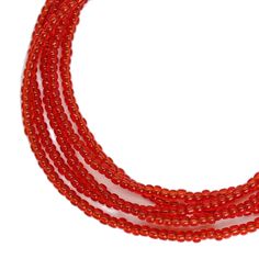 Transparent Siam Ruby Red Seed Bead Necklace, Thin 1.5mm Single Strand – Kathy Bankston Red Beaded Necklaces, Red Necklace, Jewelry Studio, Beading Wire, Seed Bead Necklace, Amazon Handmade, Red Bead, Seed Bead Jewelry, Red Glass