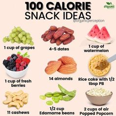 100 Calorie Snack Ideas, 700 Calorie Diet, 700 Calorie Meals, Dieting Meals, Food Calories List, Food Calorie Chart, Snacks Under 100 Calories, 100 Calorie Snacks, 100 Calorie