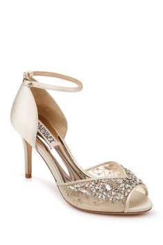 Satin Sandals, Ankle Sandals, Strap Sandals Women, Embellished Sandals, Zac Posen, Evening Shoes, Peep Toe Heels, Badgley Mischka, Bridal Shoes