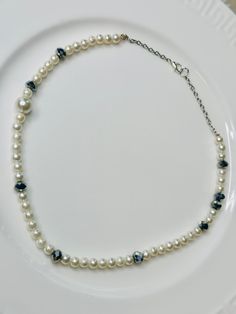 Beautiful piece of art 🤍🖤 gray and white pearls with perfect size and design. This necklace is 100% handmade by me. Made with love and care 💎🤍 it can be a great gift for this summer. Gray Pearl Necklace For Gifts, Gray Pearl Necklace For Gift, Gray Single Strand Pearl Necklace As Gift, Pearls Necklace, Beaded Necklaces, Made With Love, Pearl White, Beauty Book, This Summer