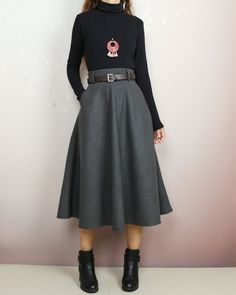 * A midi wool skirt, worked out a comfortable and flattering long skirt for daily wear. * Accurate and smart cut to visually slim and let your legs look longer and slender. * Made of quality wool faric, with fully lined, comfortable and warm. * Materials: 30% wool, 20% cotton, 50% polyseter Shop sizing chart FYI ( actual body figures, not laying flat clothes measurements) Size XS (US 2, UK 6, German 32, French 34) Bust: fits bust around 33.5 inches/85cm Waist: fits waist around 26 inches/66cm Hi Midi Wool Skirt, Midi Skirt Black, Body Figure, Winter Skirt, Wool Skirt, Wool Skirts, Black Skirt, Skirt Black, Sizing Chart