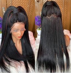 Micro million braided wig made with synthetic hair. It is tiny twists. Very full and lovely. Full lace wig. Available in many colours. Carefully made to fit all head sizes as cap comes with adjustable straps/ elastic band. Item can be customized to your choice. Allow 4 to 5weeks to process and 3 to 5days to ship. Please let us know the color you want. Also available in various lengths. kindly note that if you reside in Europe , you will be required to pay an additional fee for customs and handli Braids French, Wigs Braids, Braid Wig, Front Braids, Ghana Braids, French Braids, Long Hair Wigs, Wig For Black Women, Lace Braid