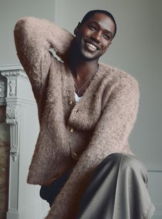 Men > Sweaters Le 31 - Fuzzy knit cardigan Le 31  Le 31 exclusive   Fuzzy knit with a soft, plush feel Bouclé underside V neck Full-length buttons Warm, stretch blend of wool and recycled polyester   The size of the item pictured is medium Male References, Picture Prompts, Hot Sweater, Shawl Cardigan, Male Poses, Soft Plush, Simple Style, Knit Cardigan, Full Length