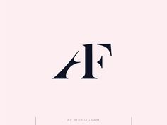 the letter f is made up of two letters in black on a light pink background